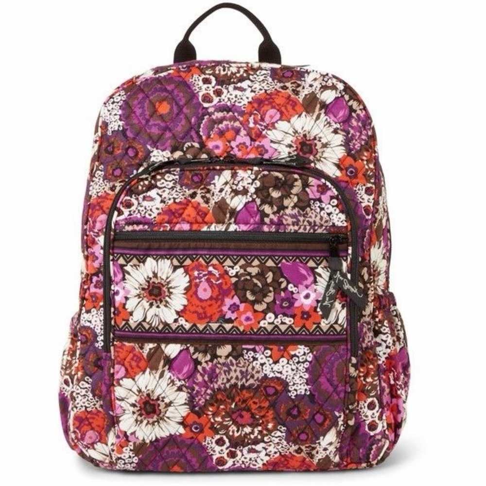 Vera Bradley Quilted Campus Backpack Rosewood - Picture 2 of 2